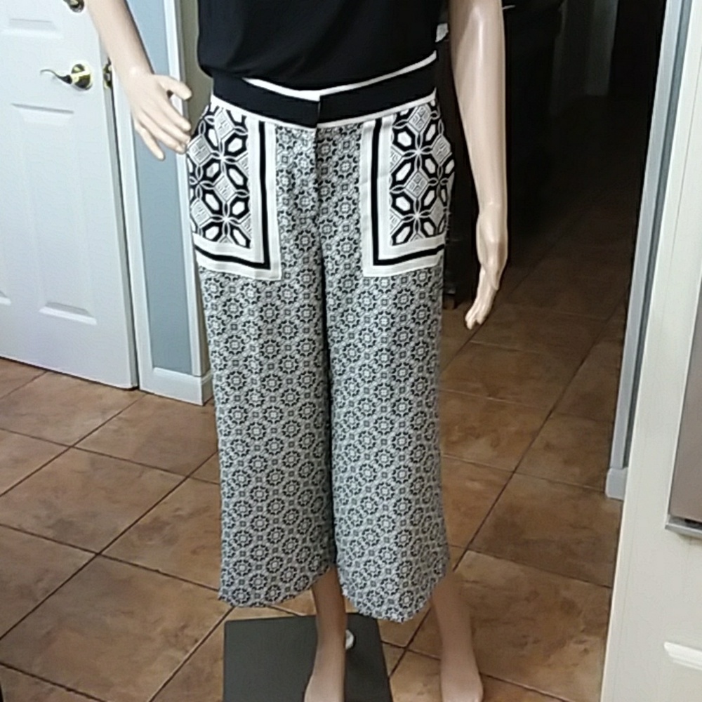 Loft Patterned Crop Pants - Picture 3 of 7